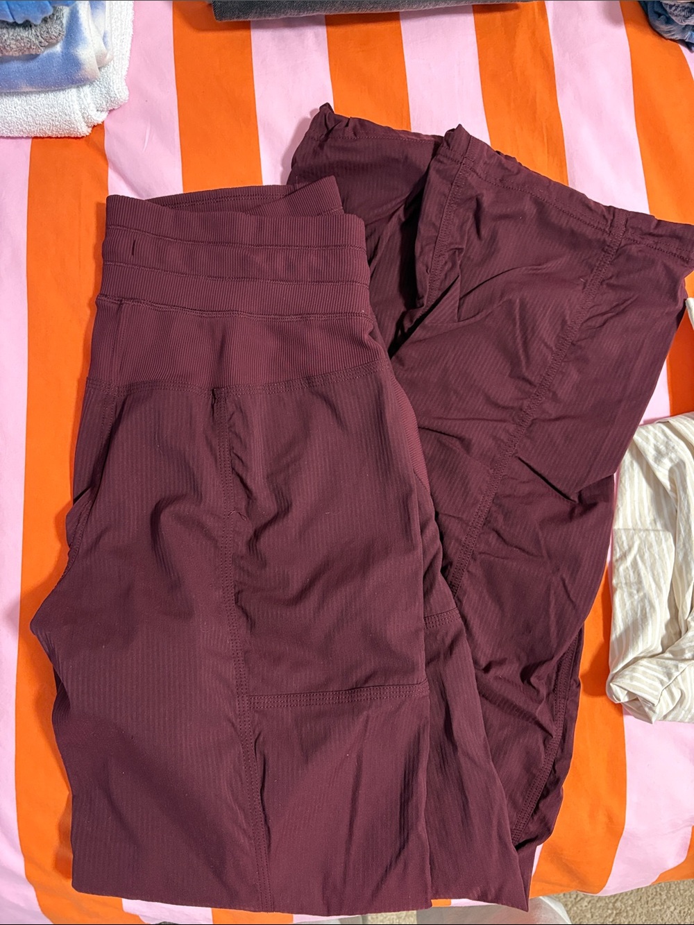 lululemon athletica Maroon High-Waist Wide-Leg Pants